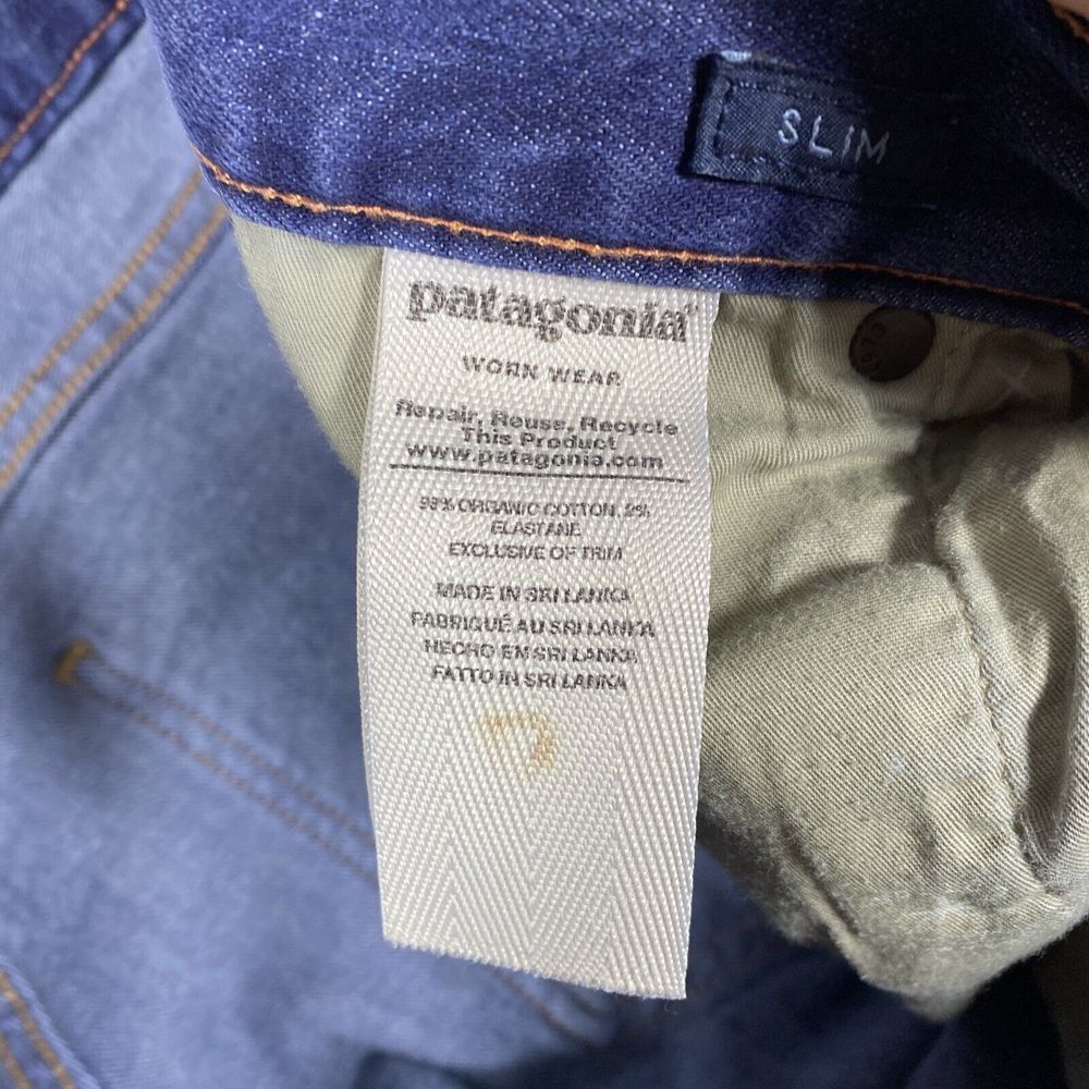Patagonia Jeans Women 32X31 Blue Denim‎ Organic Cotton Blend Regular Slim - Picture 6 of 10